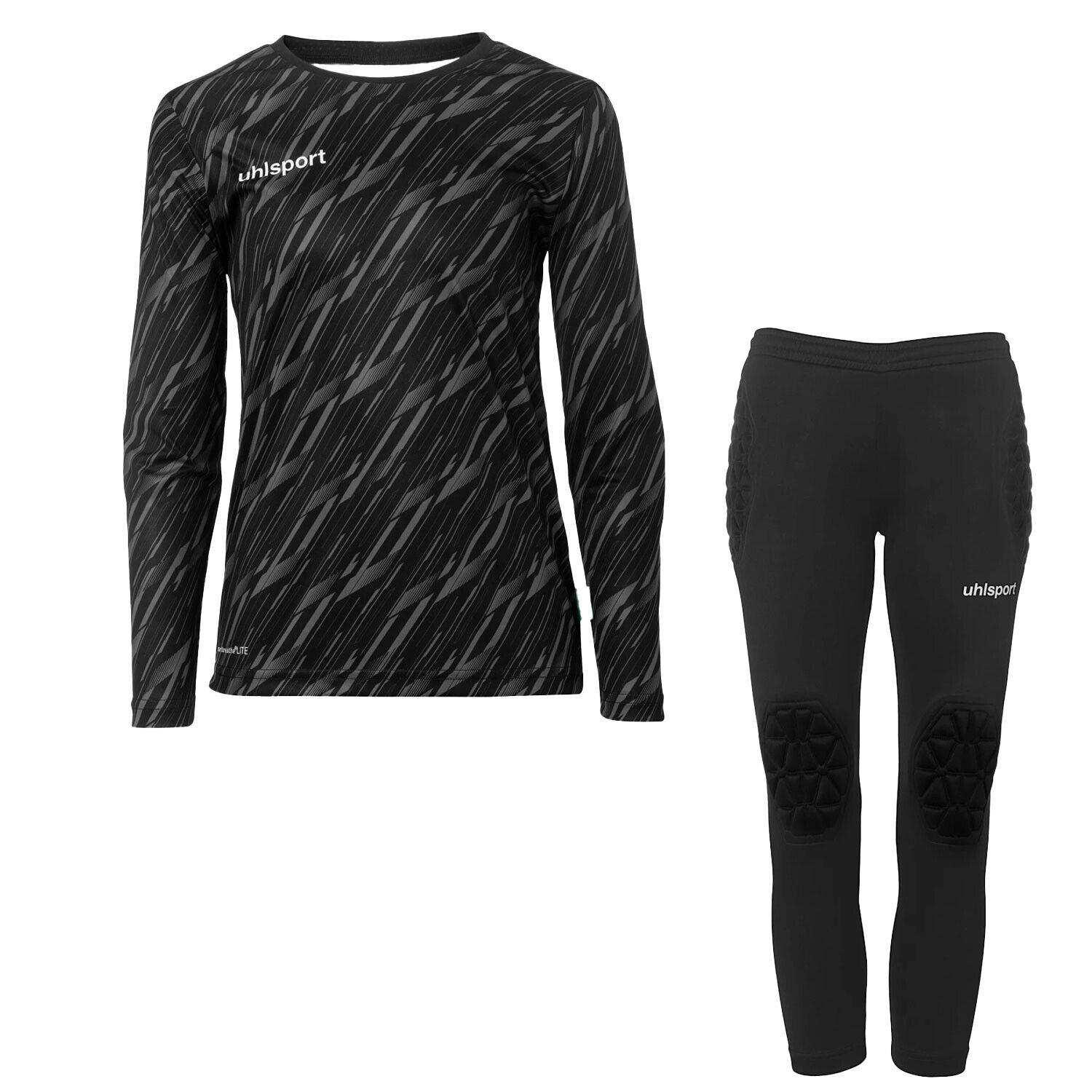 Progressive Goalkeeper Set langarm Kinder schwarz 116