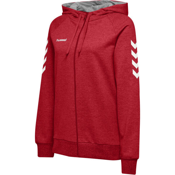 Hummel HMLGO COTTON ZIP HOODIE WOMAN - TRUE RED - XS