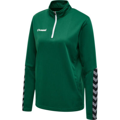 Hummel hmlAUTHENTIC HALF ZIP SWEATSHIRT WOMAN EVERGREEN L