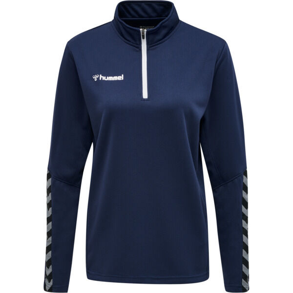 Hummel hmlAUTHENTIC HALF ZIP SWEATSHIRT WOMAN - MARINE - L