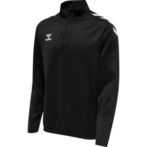 HUMMEL hmlCORE XK HALF ZIP POLY SWEAT - BLACK/BLACK - L