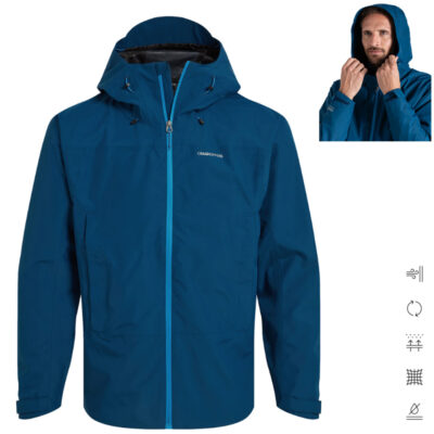 Craghoppers - wasserdichte winddichte Regenjacke Creevy 20K, blau