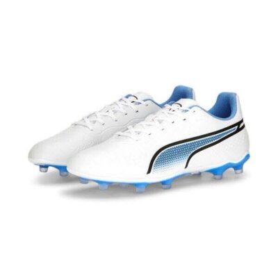 Puma King Match FG/AG Fussballschuhe weiß-blau-schwarz 42