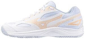 Mizuno Corporation Stealth Star 2 Junior ( C ) Handballschuhe white/halogenblue/peachparfait 38
