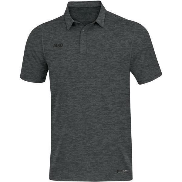 JAKO Polo Premium Basics L Anthrazit Meliert