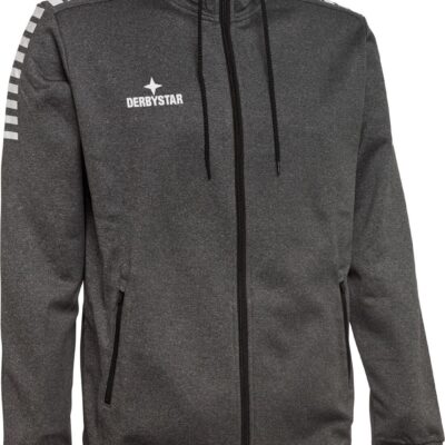 Derbystar Primo Kapuzenjacke Kinder grau schwarz 164