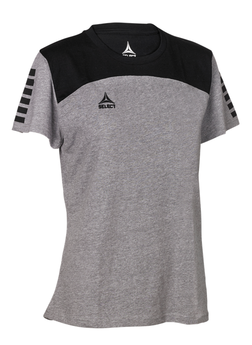 Select T-SHIRT OXFORD DAMEN v22 GRAU/SCHWARZ x-small