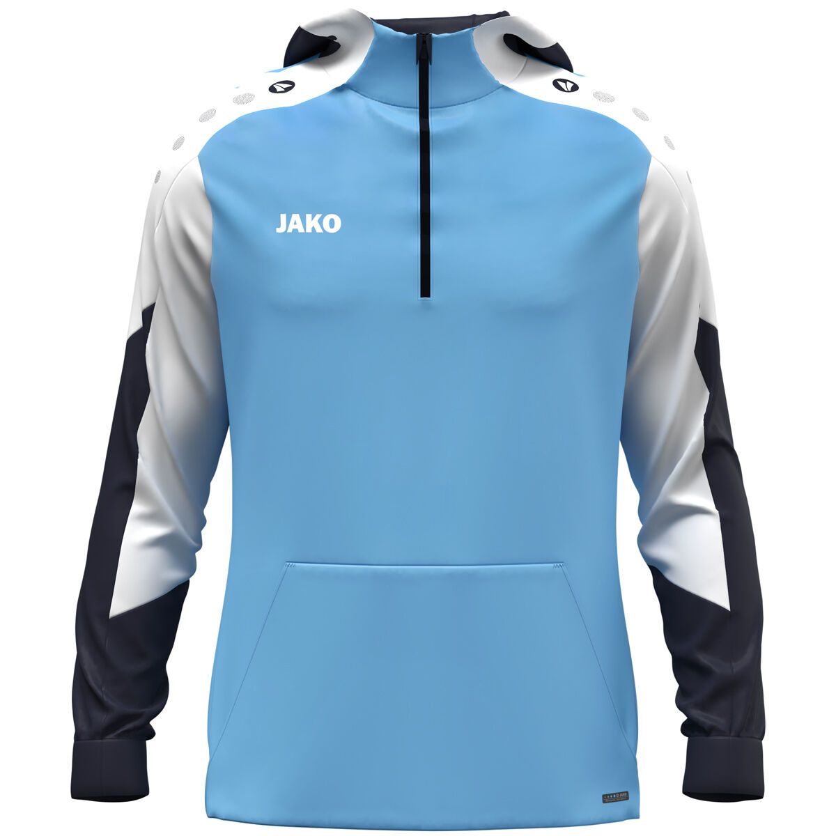 JAKO Zip Hoodie Dynamic skyblue/weiß/marine L
