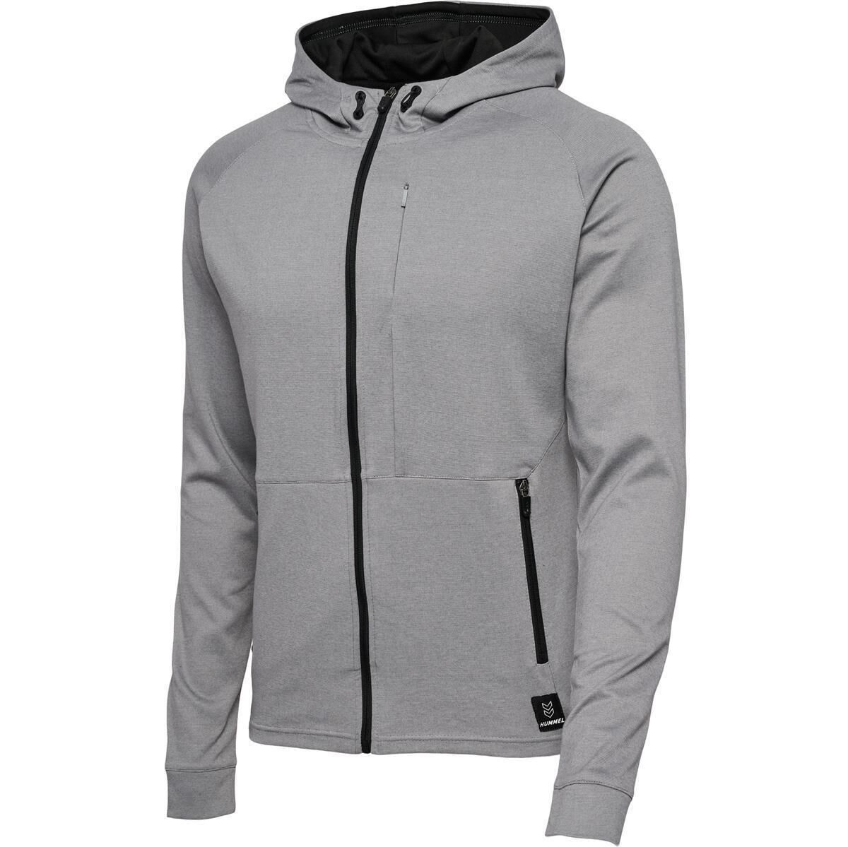 Hummel hmlMT INTERVAL ZIP HOODIE - GREY MELANGE - M
