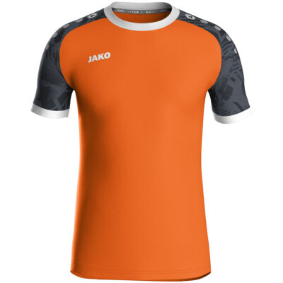 JAKO Trikot Iconic KA, M, neonorange/schwarz