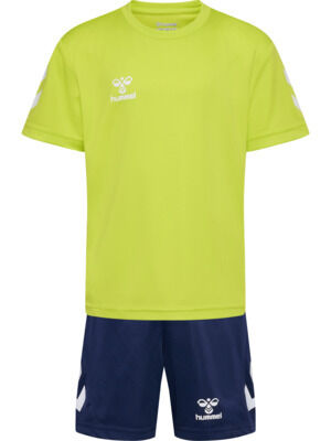 HUMMEL hmlLOGO SET KIDS - LIME PUNCH/MARINE - 152