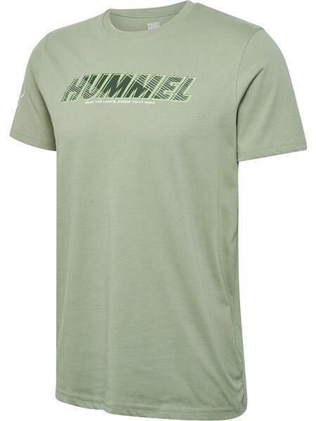 Hummel hmlTE EFFORT COTTON T-SHIRT - SEAGRASS - L
