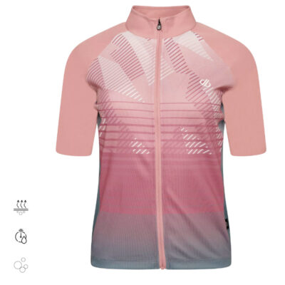 Dare2b - anliegendes kurzarm Radtrikot mit RV -AEP Prompt Jersey, rose