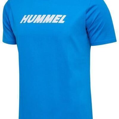 HUMMEL hmlELEMENTAL LOGO COTTON TEE - INDIGO BUNTING - M