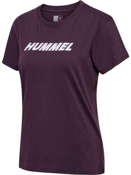 HUMMEL hmlELEMENTAL LOGO COTTON TEE WOMAN - PLUM PERFECT - L