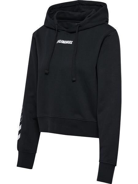 HUMMEL hmlELEMENTAL SHORT HOODIE WOMAN - BLACK - S