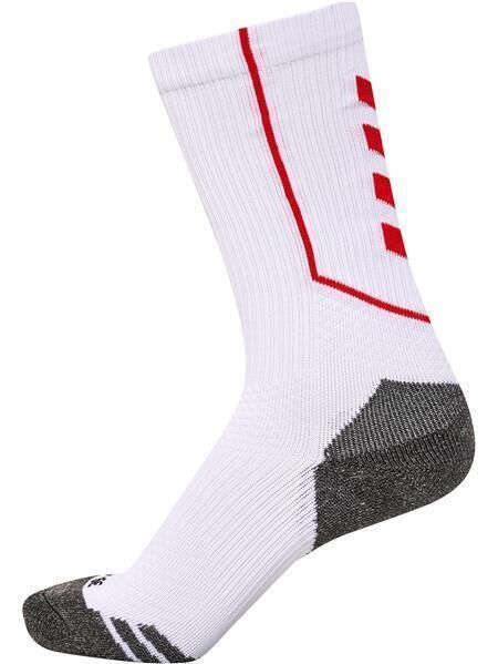 HUMMEL hmlPRO TRAINING SOCKS LOW - WHITE/TRUE RED - 39/42