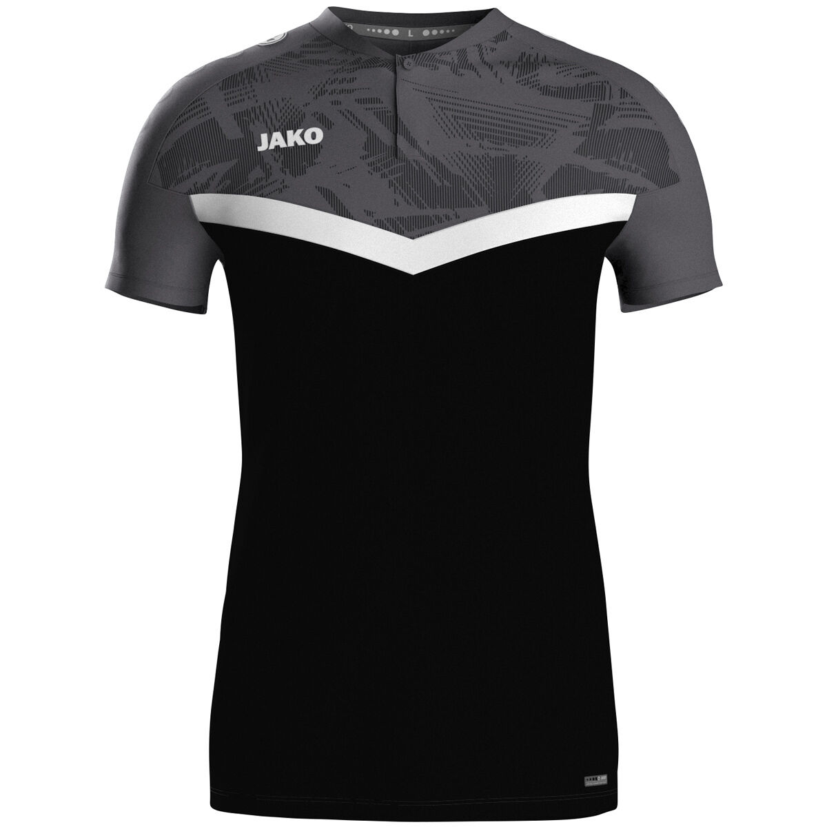 JAKO Polo Iconic, M, schwarz/anthrazit