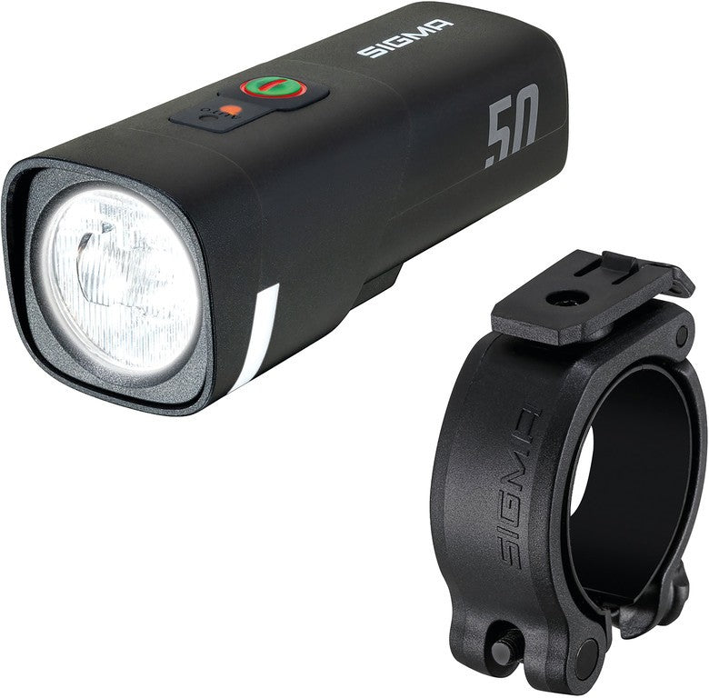 Sigma 50 Lux, mit Lenkerhalter LED-Akku-Scheinwerfer SIGMA Aura 50 USB