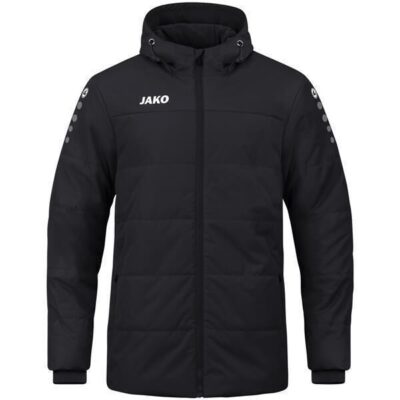 JAKO Coachjacke Team mit Kapuze 140 Schwarz