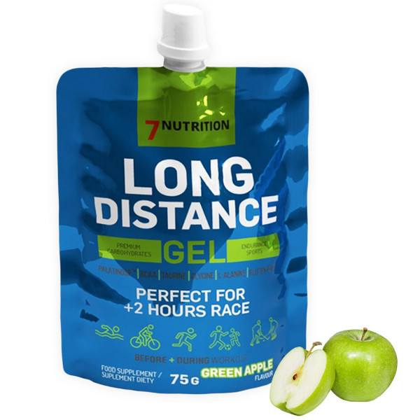 7Nutrition Long Distance Gel, 75g Green Apple