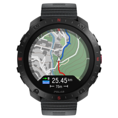 Polar Grit X2 Pro Hook & Loop, Premium Outdoor-Uhr, Night Black