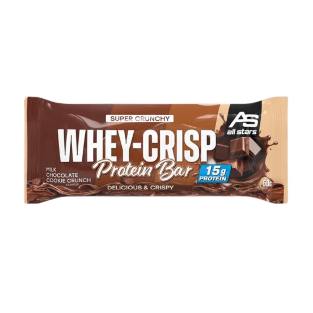 All Stars Whey-Crisp Bar - 50g Milk Chocolate Cookie Crunch