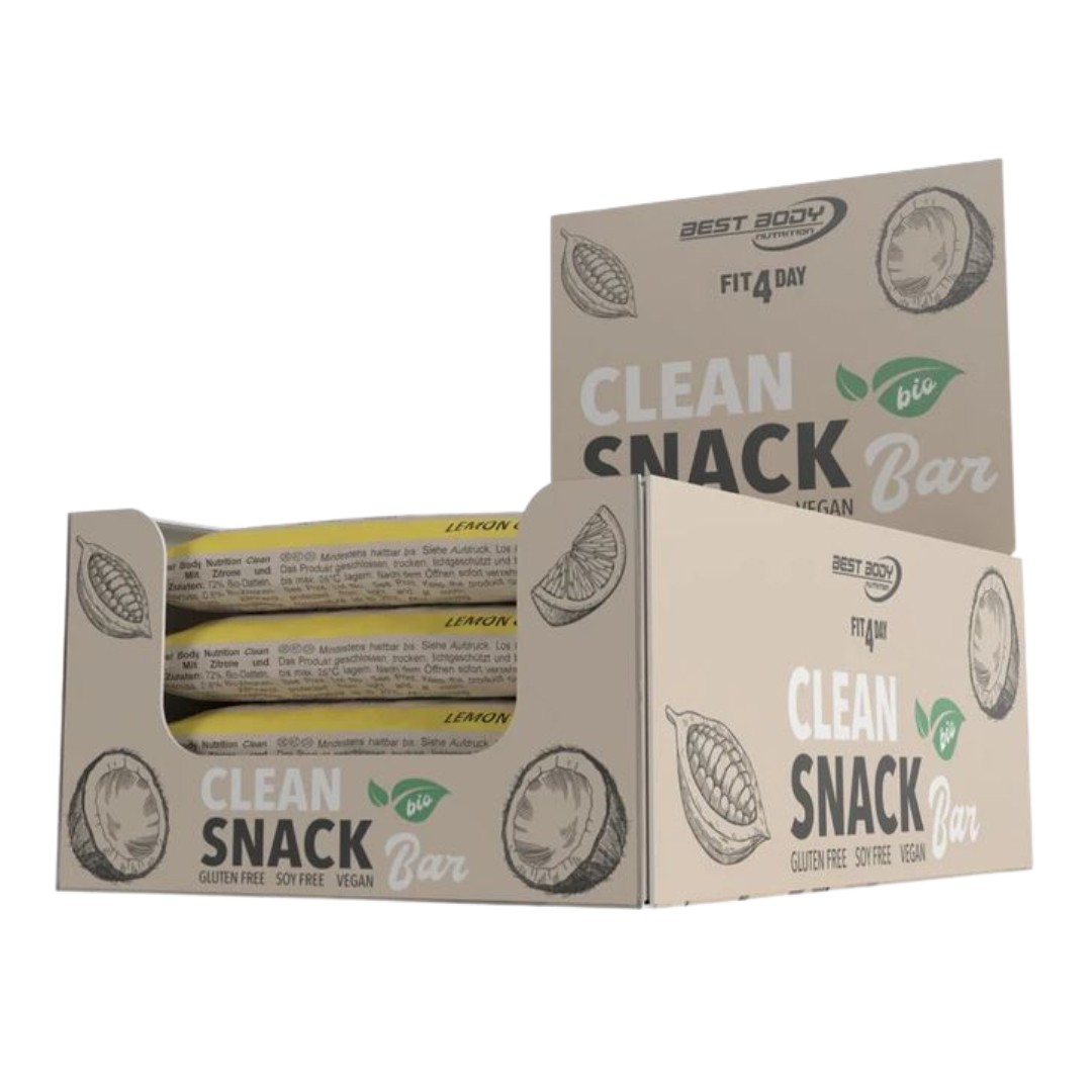 Best Body Nutrition Bio Clean Snack Bar - 20x50g im Karton Lemon & Coconut (MHD: 24/11/25)