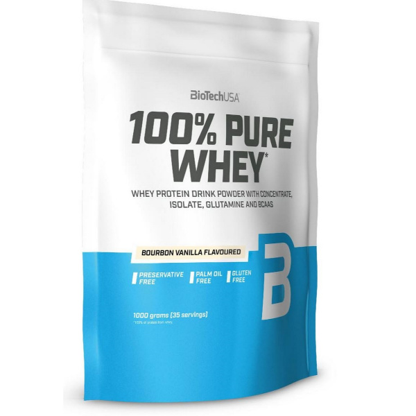 BioTech USA 100% Pure Whey, 1000g Bourbon Vanilla