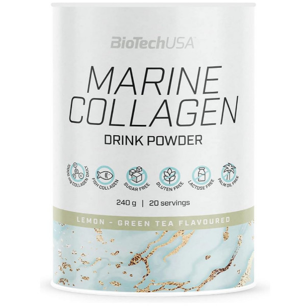 BioTech USA Marine Collagen, 240g Lemon Green Tea