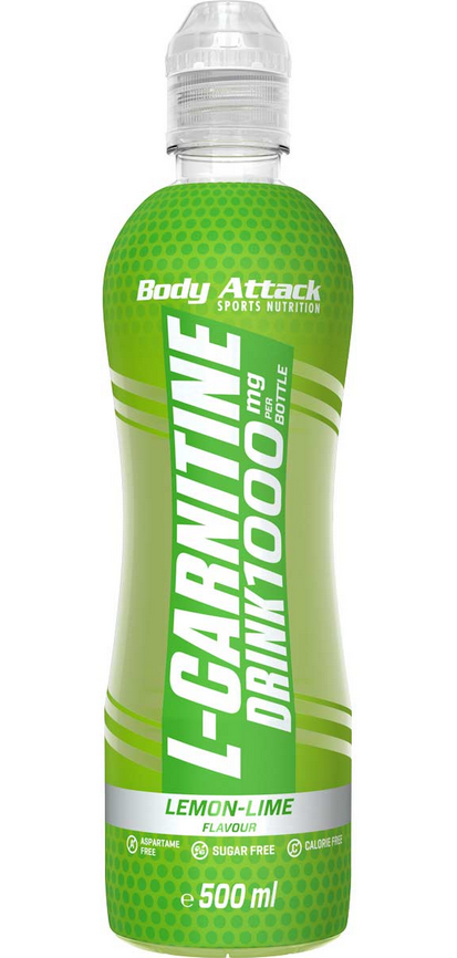 Body Attack L-Carnitin Drink, 500ml Lemon Lime
