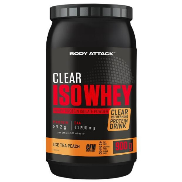 Body Attack Clear Iso Whey 900g Ice Tea Peach