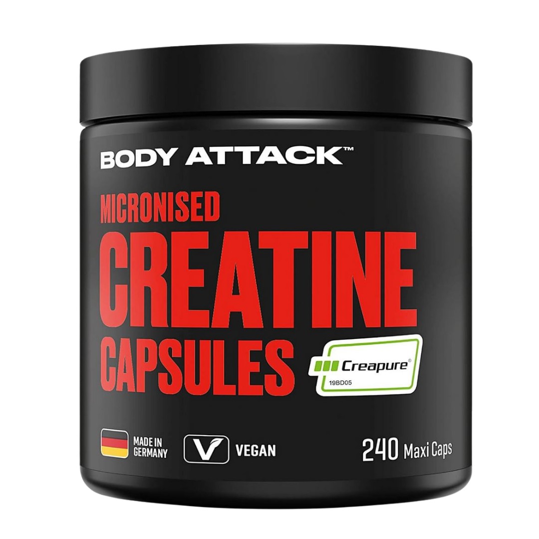 Body Attack Micronised Creatine Powder (Creapure) 240 Kaps.