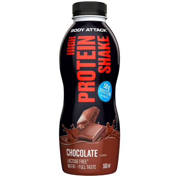 Body Attack High Protein Shake, 500ml Banana