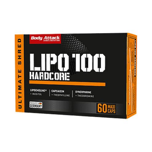 Body Attack Lipo 100 Hardcore, 60 Maxi Kaps.