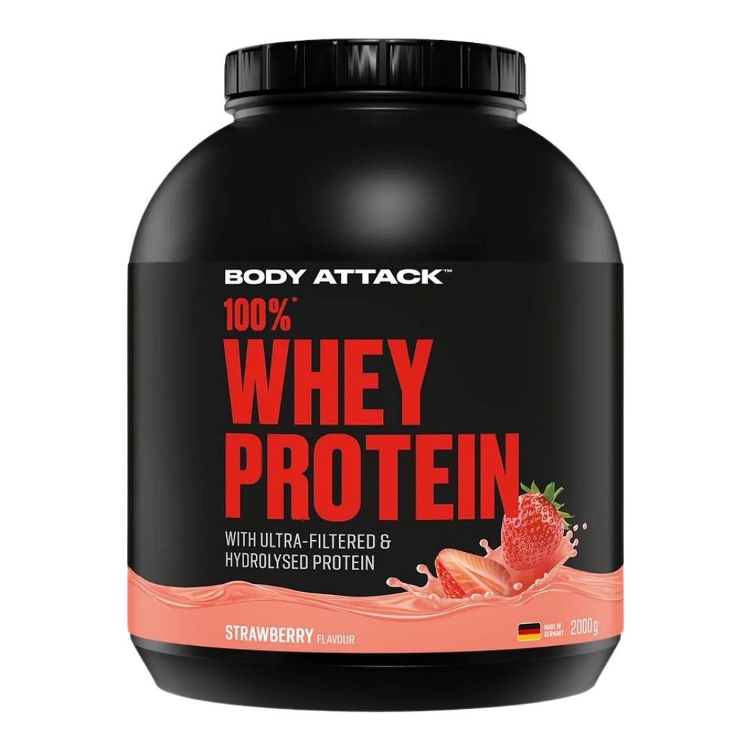 Body Attack 100% Whey Protein - 2000g Strawberry