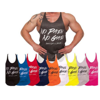 C.P. Sports Stringer Tank Top "No Pain No Gain"