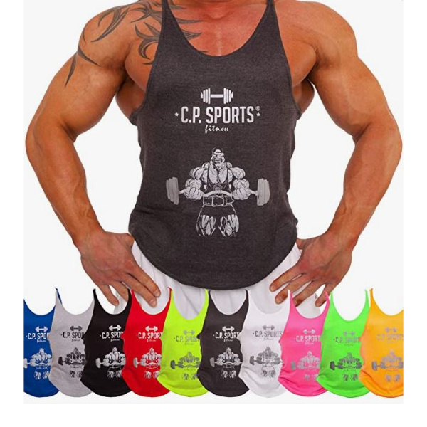 C.P. Sports Stringer Tank Top "Body Building", schwarz S