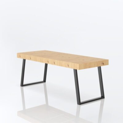 Ausziehbarer Esstisch mit Trapezgestell DT3