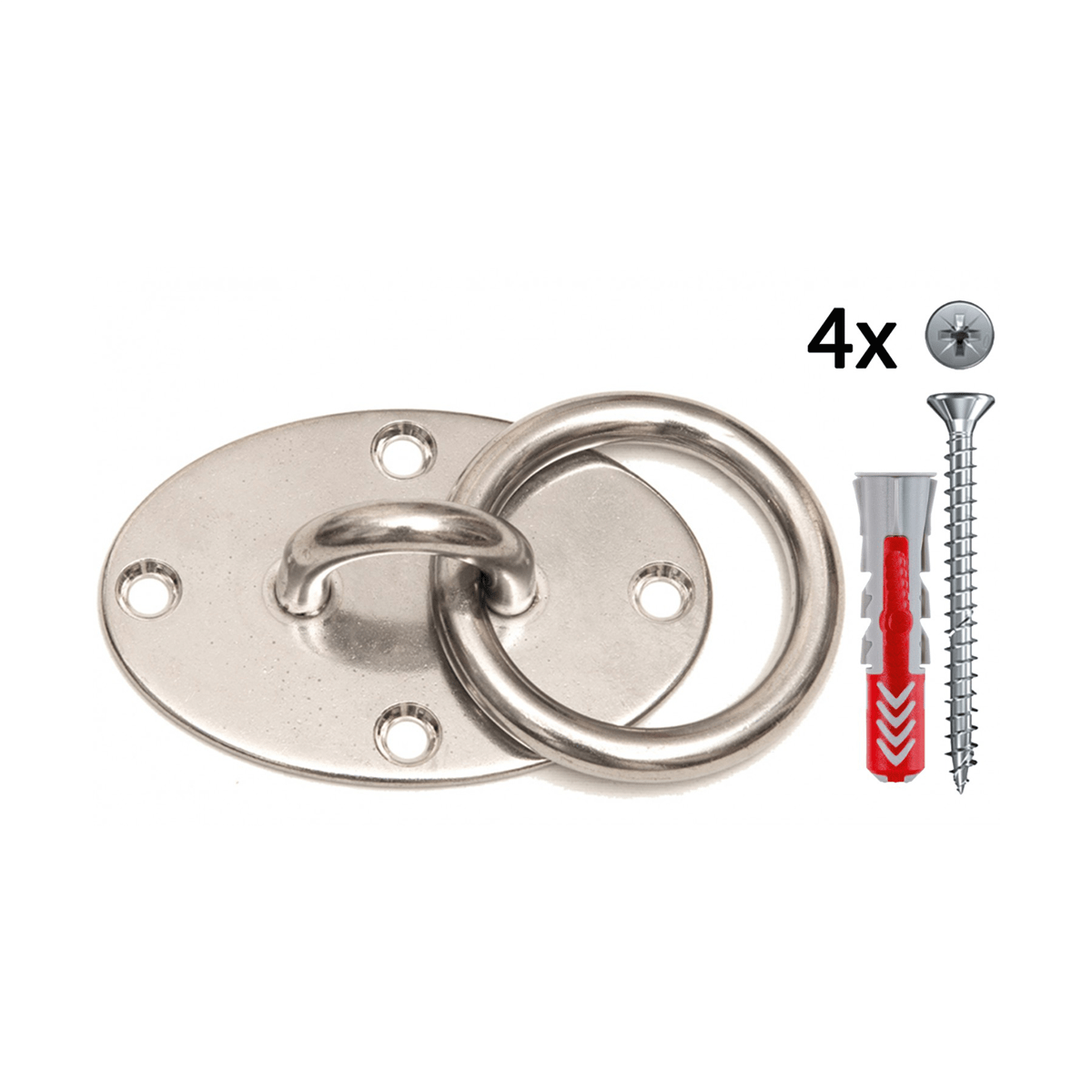 Deckenbefestigung OVAL aus Edelstahl