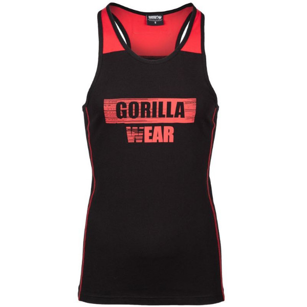 Gorilla Wear Wallace Tank Top, schwarz/rot L