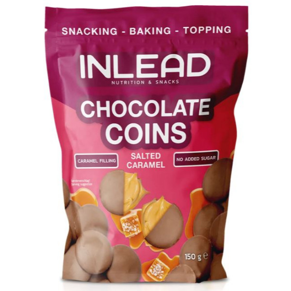 Inlead Nutrition Chocolate Coins, 150g Salted Caramel