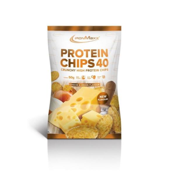IronMaxx Protein Chips, 50g Cheese & Onion