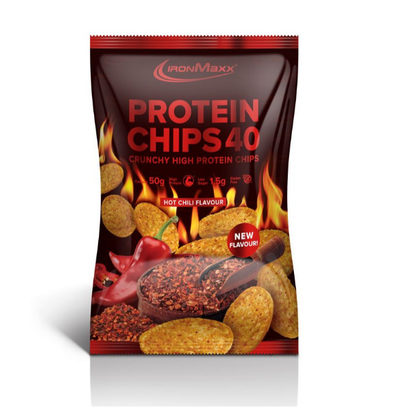 IronMaxx Protein Chips, 50g Hot Chili