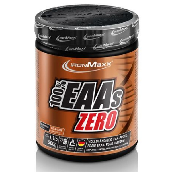 IronMaxx 100% EAAs Zero, 500g Cola Limette
