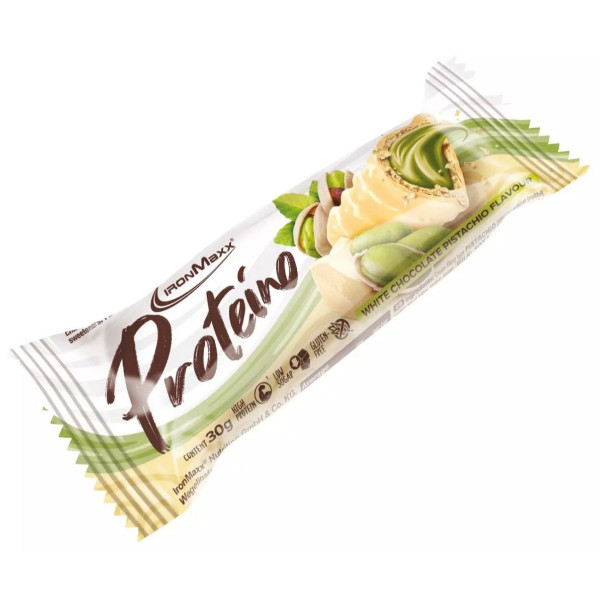 IronMaxx Proteino High Protein Waffelriegel White Chocolate Pistachio 1 x 30g Riegel