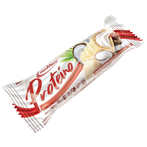 IronMaxx Proteino High Protein Waffelriegel 1 x 30g Riegel White Choc Coconut