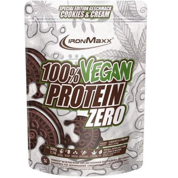 IronMaxx 100% Vegan Protein Zero, 500g Cookies & Cream