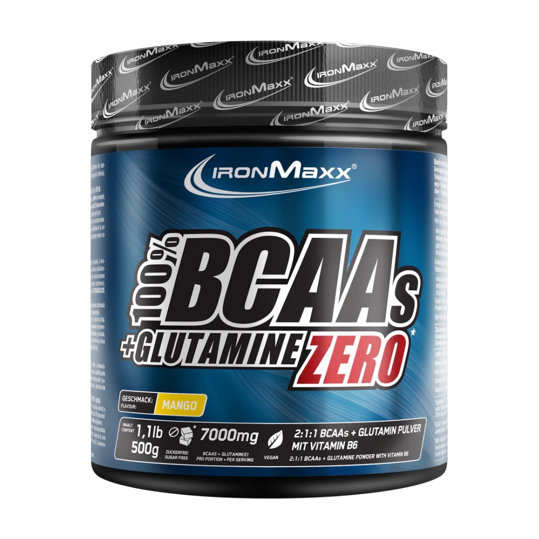 IronMaxx BCAAs + Glutamine Zero Mango - 500g