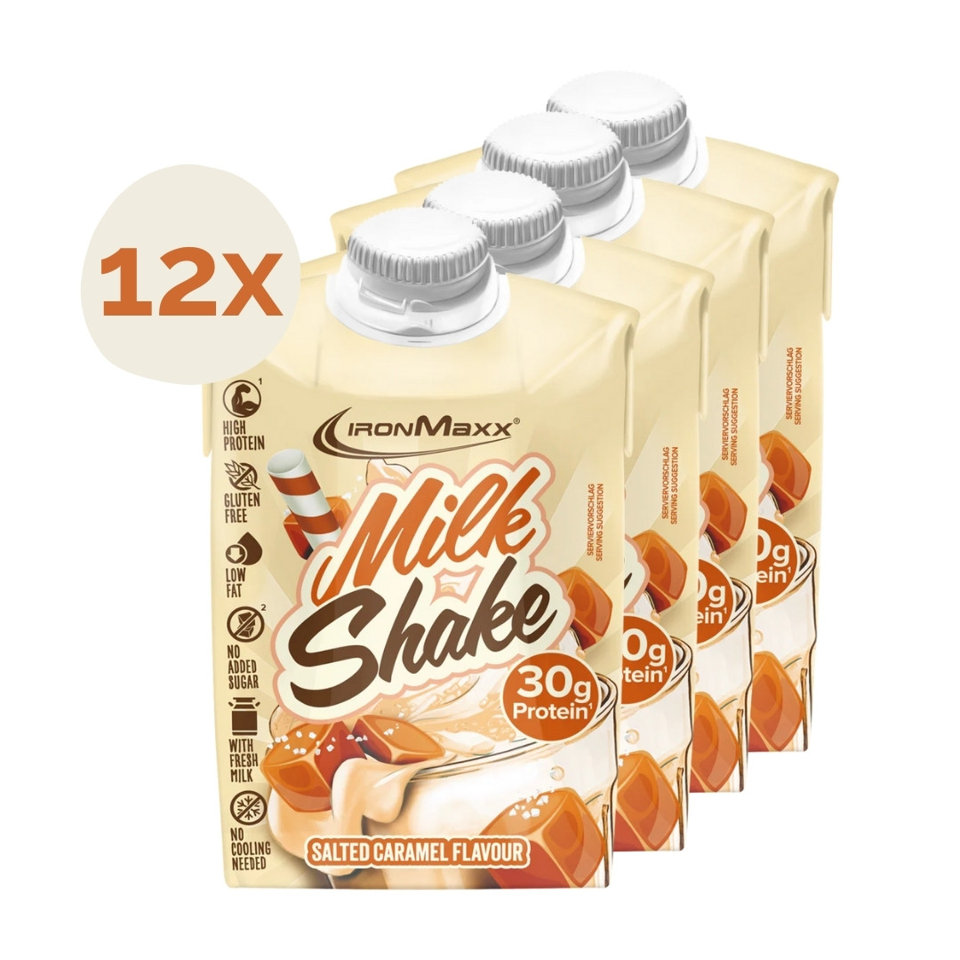 IronMaxx Milkshake RTD -12x500ml 12 x 500ml Salted Caramel (MHD: 18/03/26) Max. 3 pro Kunde
